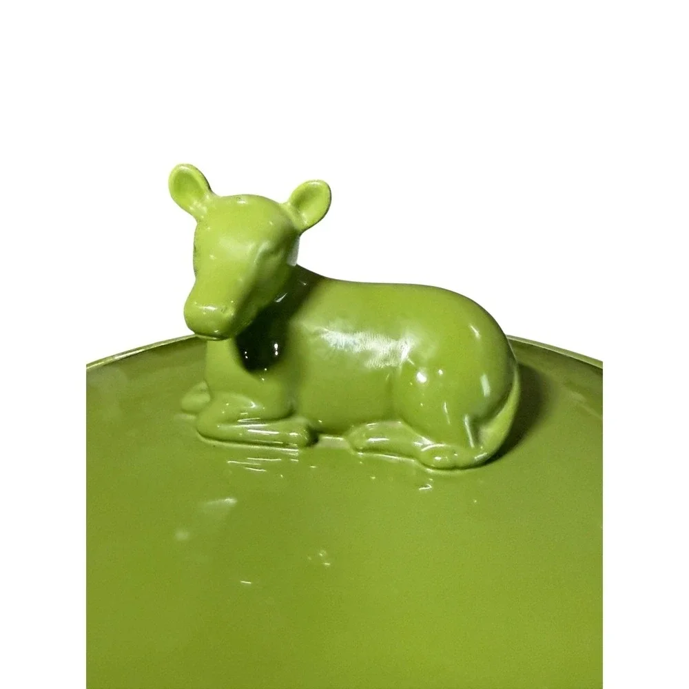 Martha Stewart Green Cow Casserole Dish Lid‎ Ceramic 9